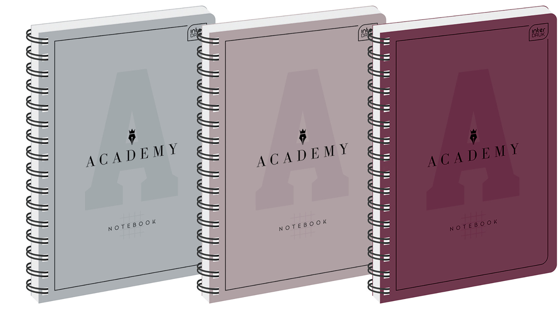 Kołozeszyt w kratkę A5, Academy, 100 kartek, Interdruk